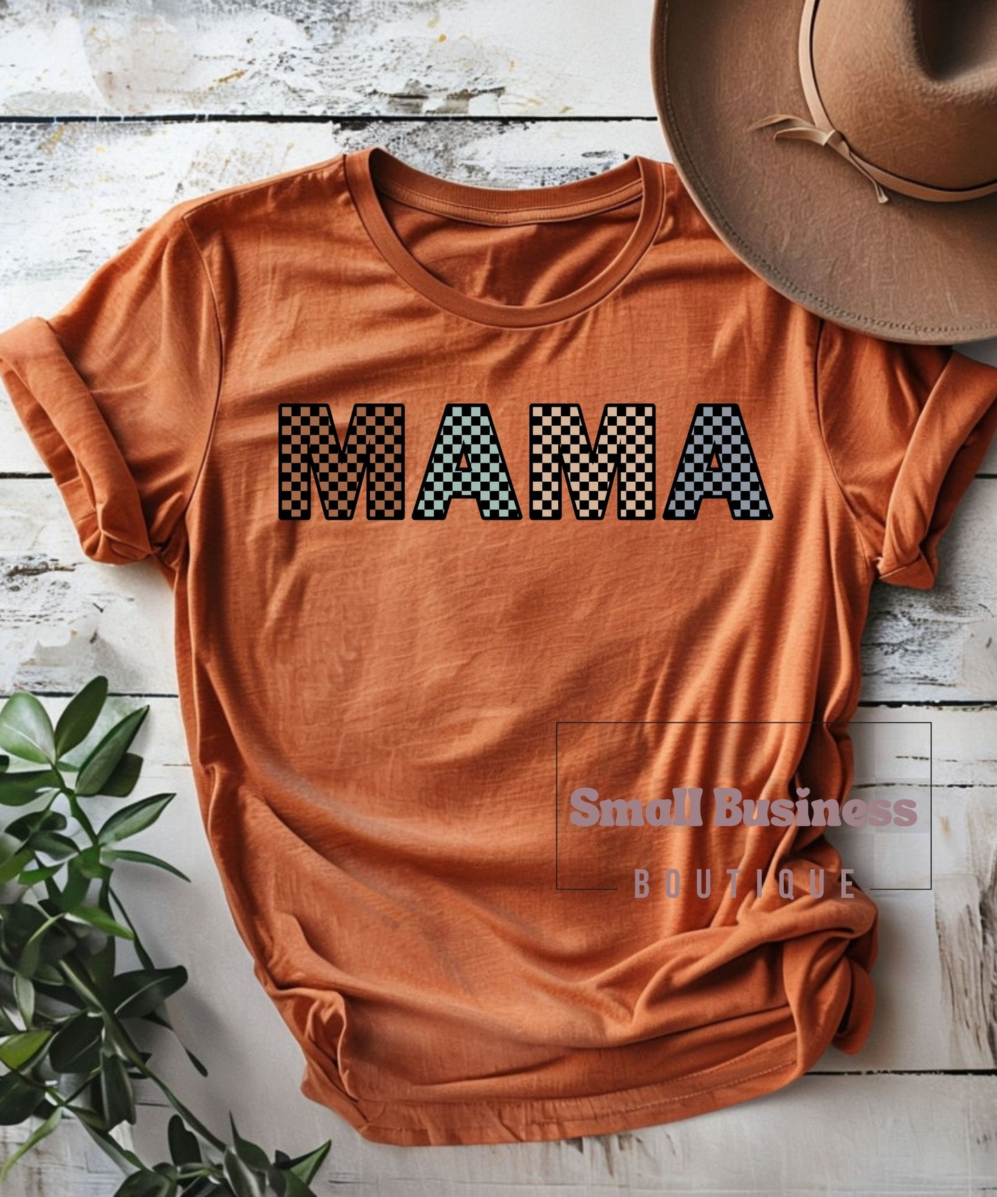 Mama checkered brown/blue
