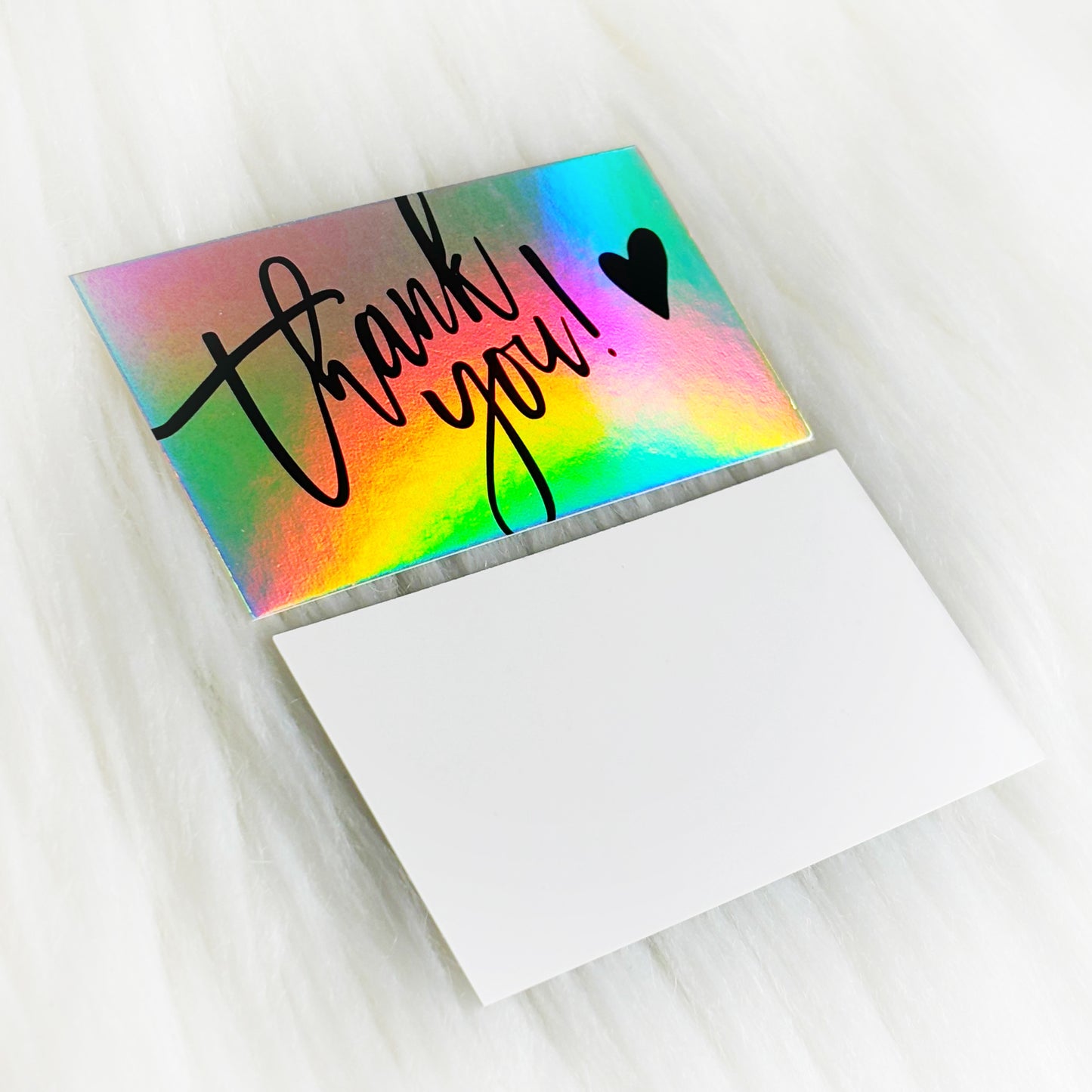 50Pack- Holographic Thank You Cards