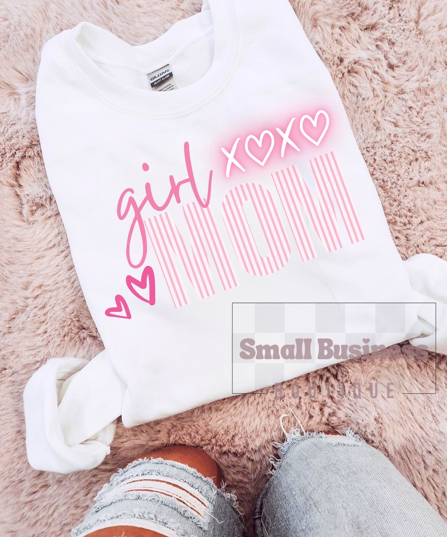 Girl mom stripe