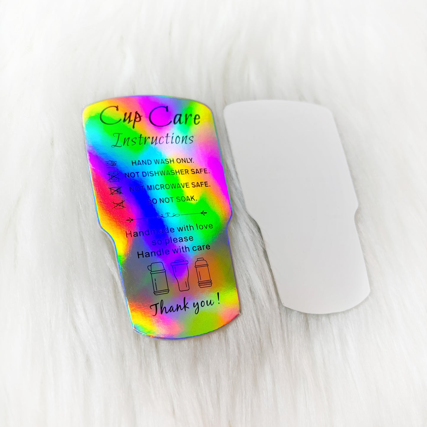 50Pack-Holographic Cup Care Cards