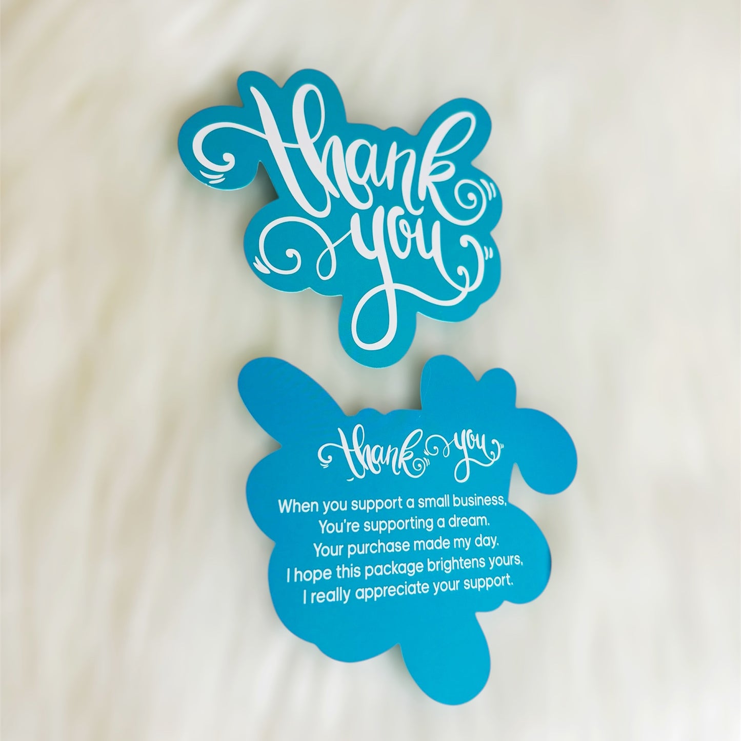100Pack- Teal Thank You Cards