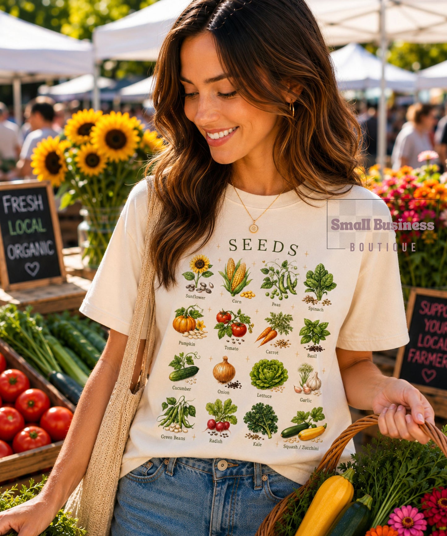 Seeds Garden T-Shirt — Vintage Vegetable Seed Chart Tee