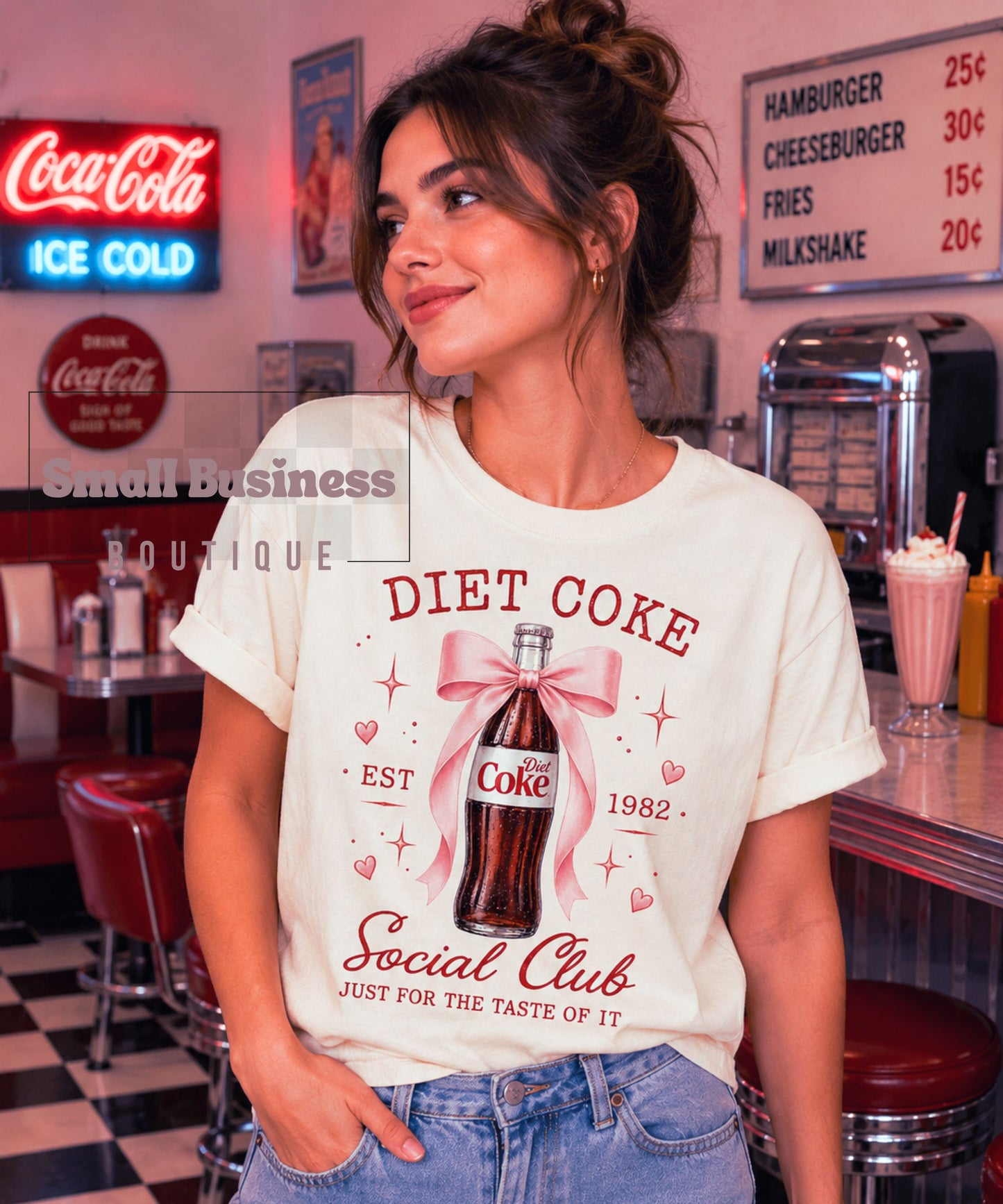 Diet Coke Social Club T-Shirt — Vintage Soda Bottle Graphic Tee