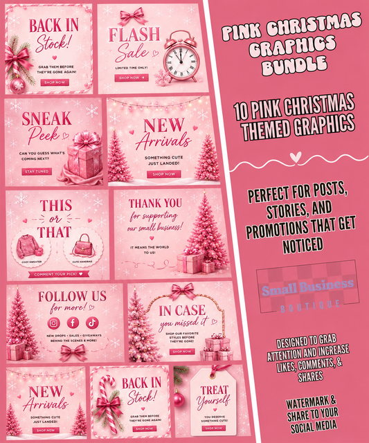 Pink Christmas Graphic Bundle
