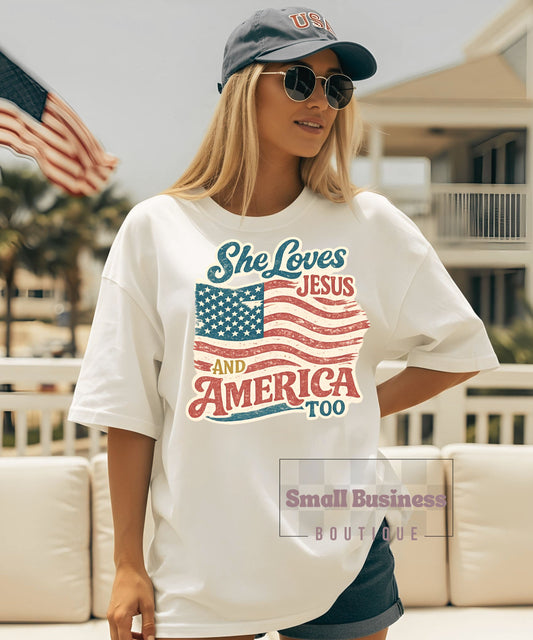 She loves Jesus and America too